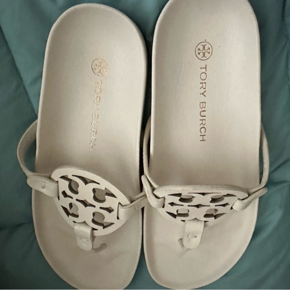 NWOT Tory Burch Women’s Miller Cloud Ivory Sandals